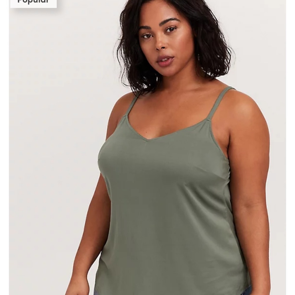 Torrid Challis Cami In Light Olive Size 00